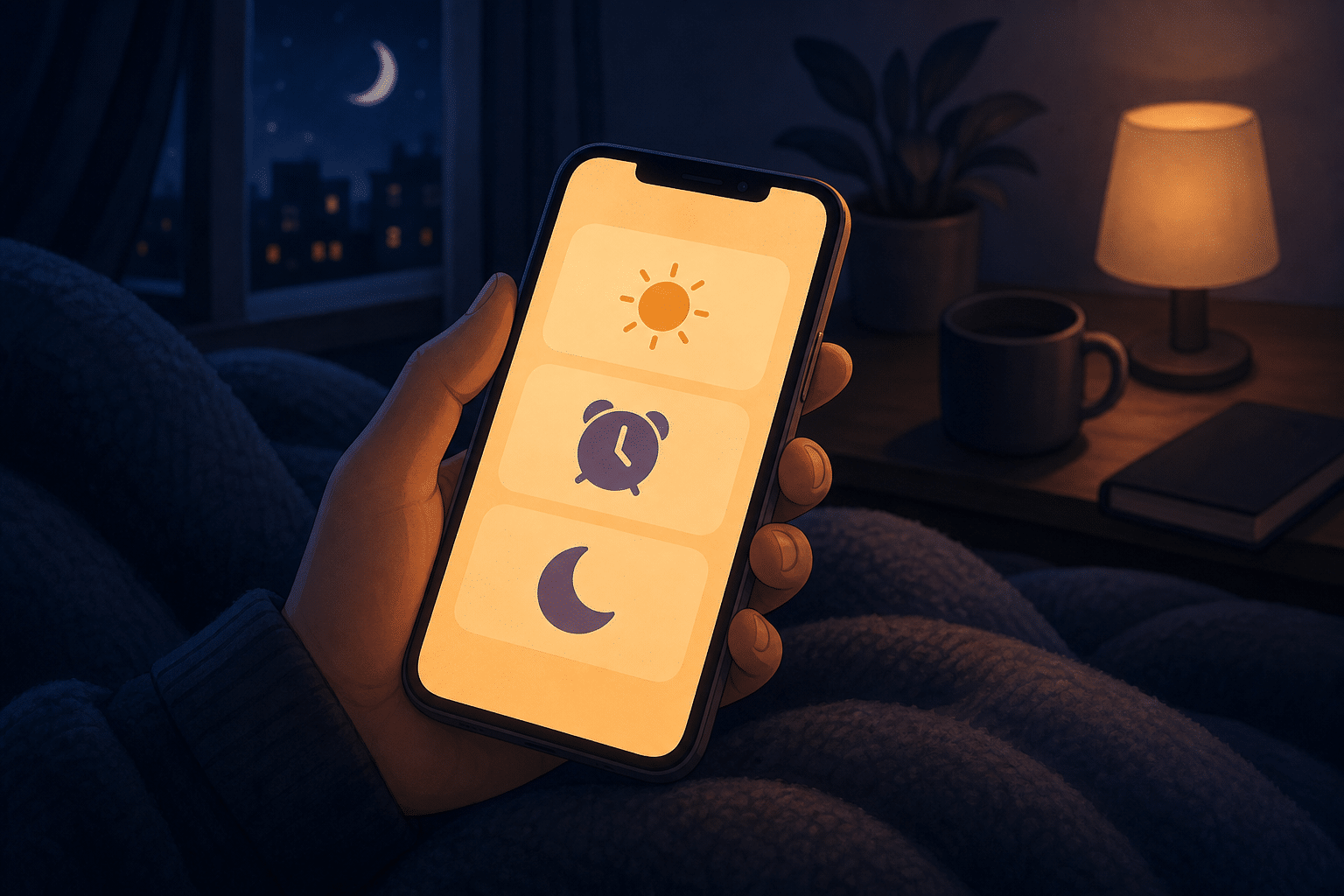 Alarm stop sesi dan night shift HP