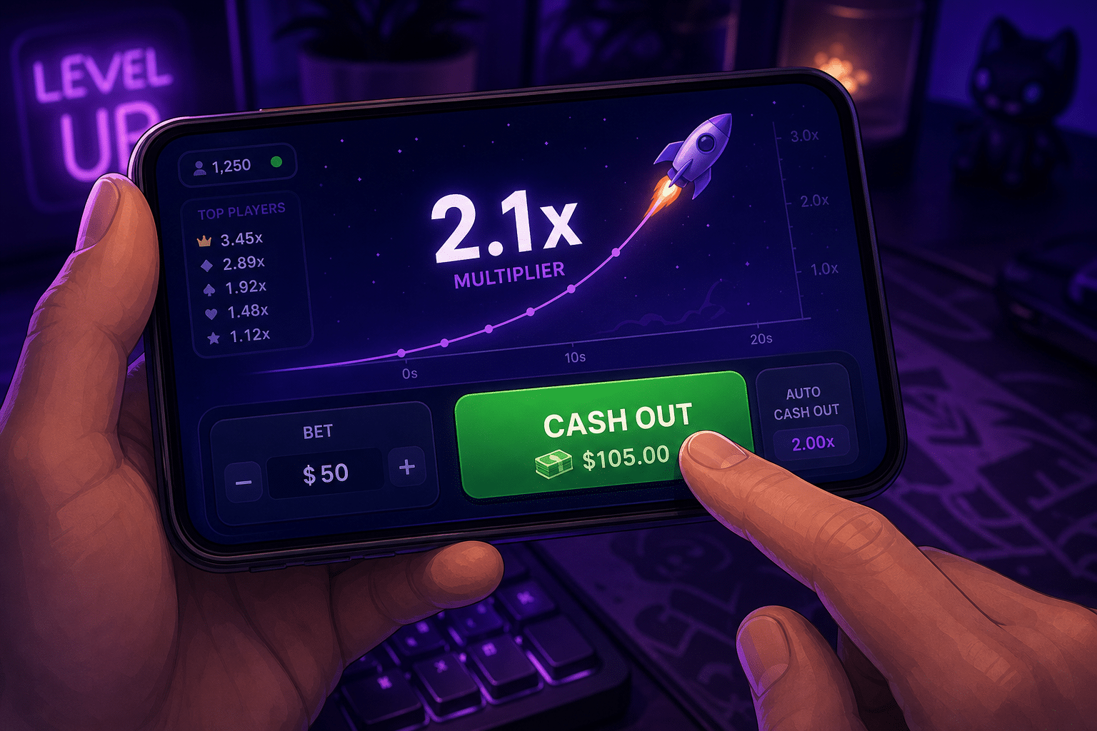 Tips cash out Spaceman crash game