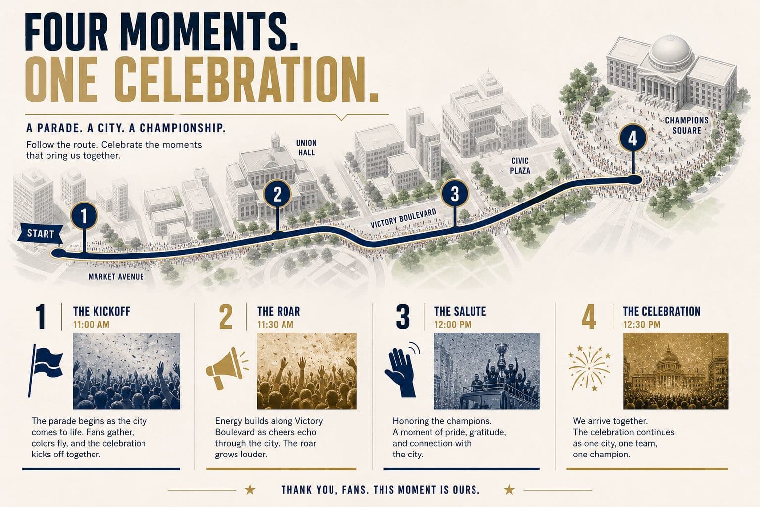 Timeline parade Spanyol Madrid