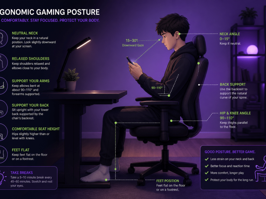 Postur duduk gaming PGTOTO